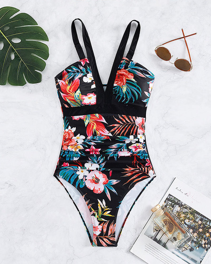 Janet - Chic Floral One-Piece