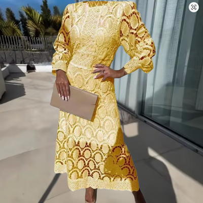 Merindah – Intricate Lace Midi Dress