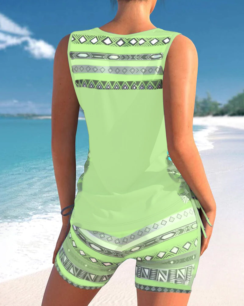 Sylvia - Tankini with Geometric Print