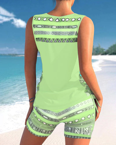 Sylvia - Tankini with Geometric Print