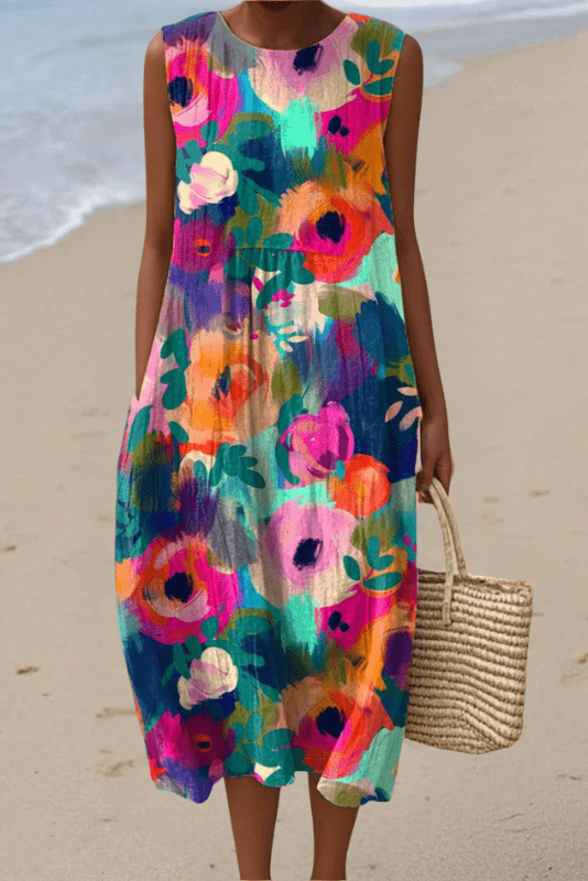 THE PAINTED BLOOM | Sleeveless Dress