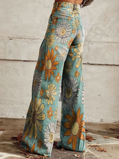 Scarlett | Wide-Pants Flower Pattern