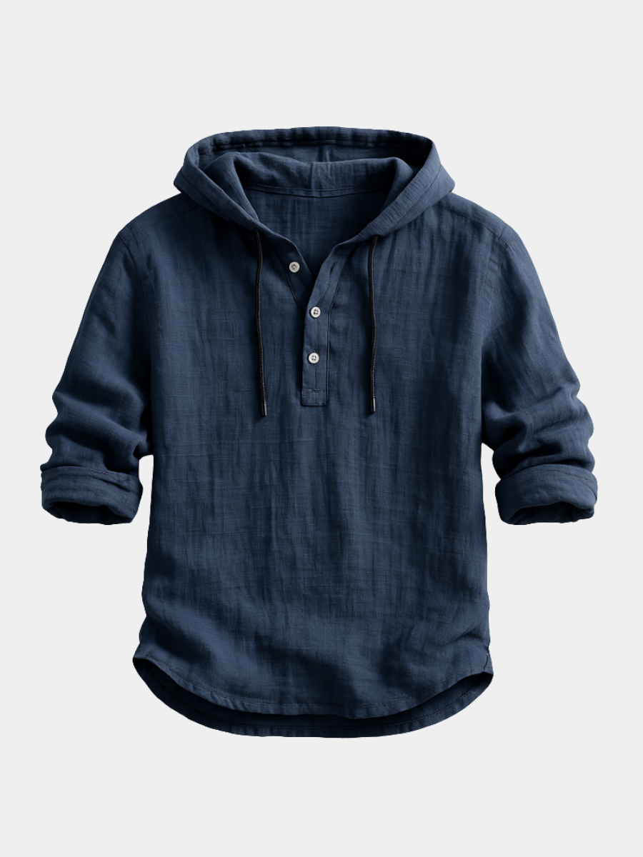 Elevate your wardrobe with the Savrani™ Luxury Hooded Shirt, a refined blend of comfort and elegance.