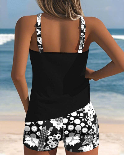 Hanne - Floral Print Two-Piece Swimwear Set