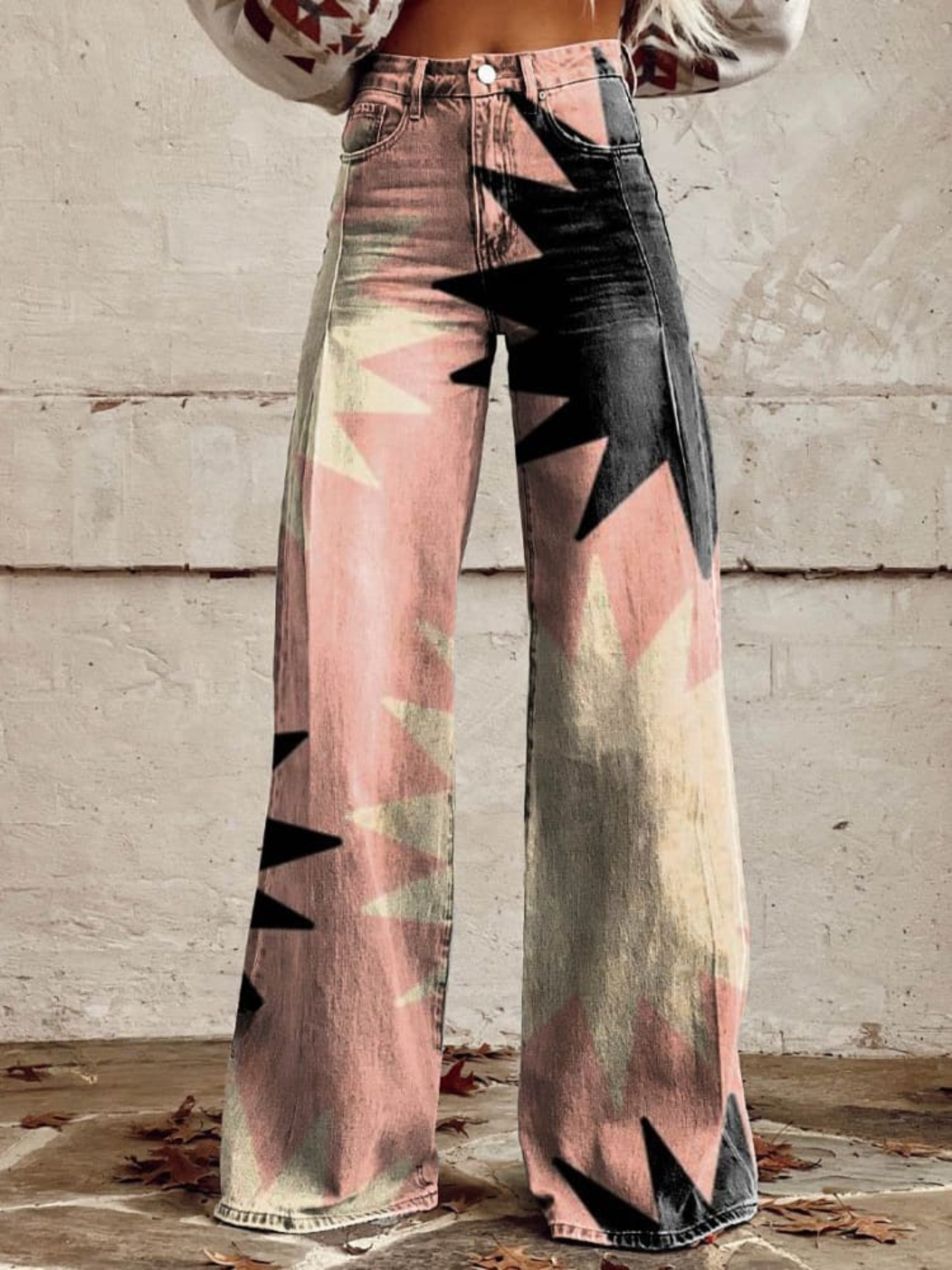 Sophia™ - Pink Explosion Wide Leg Trousers