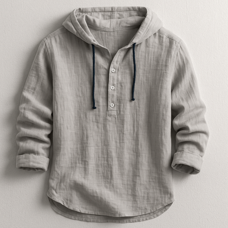 Elevate your wardrobe with the Savrani™ Luxury Hooded Shirt, a refined blend of comfort and elegance.