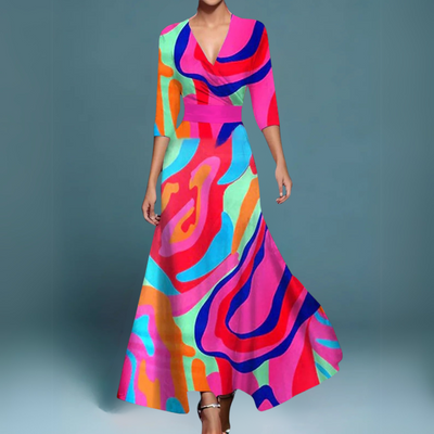 NILDE | ELEGANT FLORAL DRESS