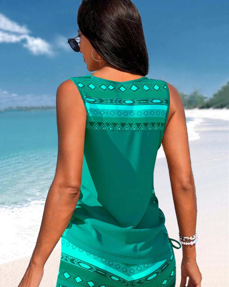 Sylvia - Tankini with Geometric Print