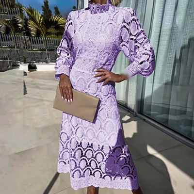 Merindah – Intricate Lace Midi Dress