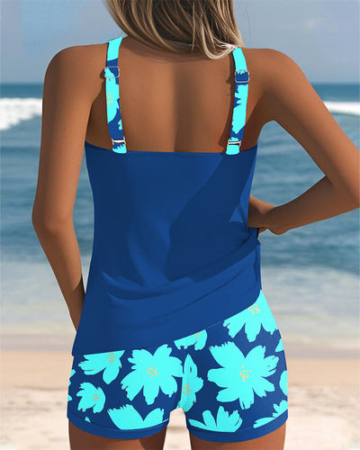 Inger - U-Neck Sleeveless Printed Tankini