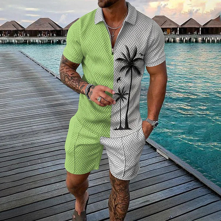Coconut Tree Polo & Shorts Set