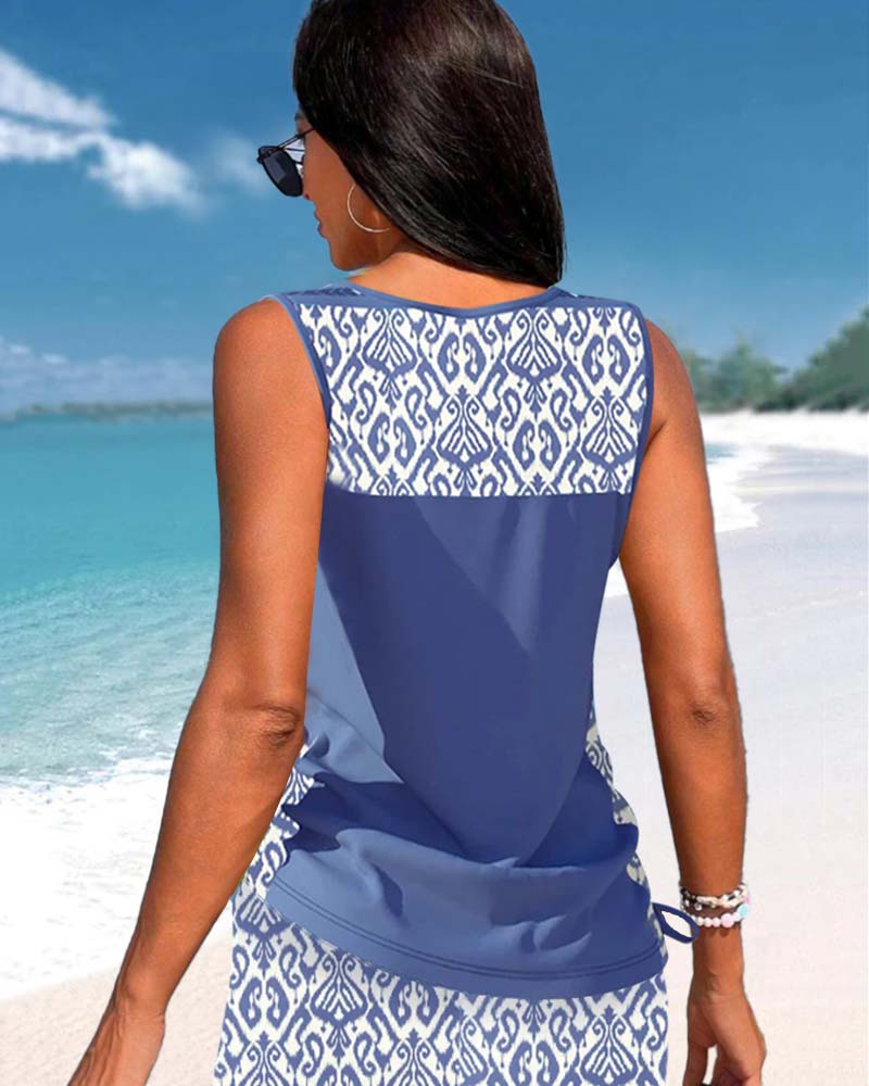 Sylvia - Tankini with Geometric Print