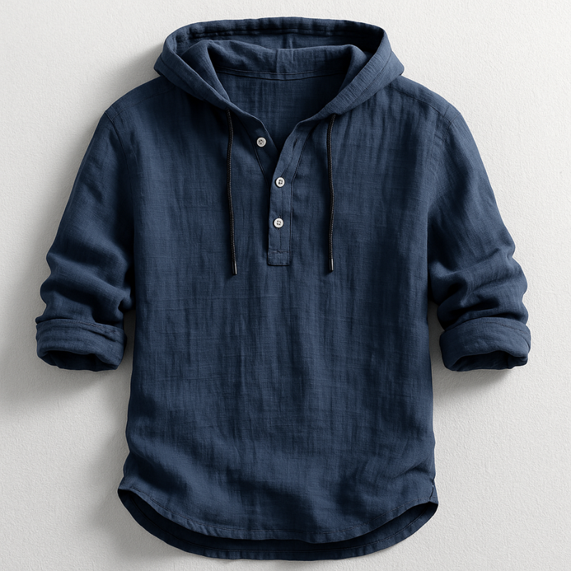 Elevate your wardrobe with the Savrani™ Luxury Hooded Shirt, a refined blend of comfort and elegance.