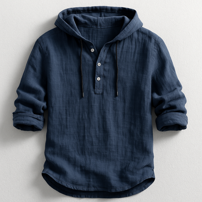 Elevate your wardrobe with the Savrani™ Luxury Hooded Shirt, a refined blend of comfort and elegance.