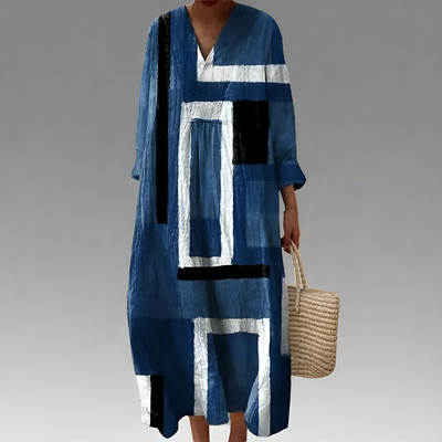 GENEVIEVE | Indigo Frame Shift Dress