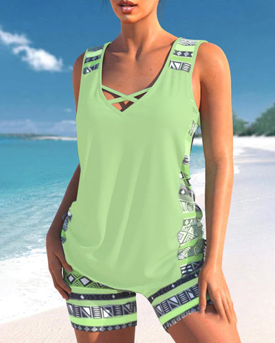 Sylvia - Tankini with Geometric Print