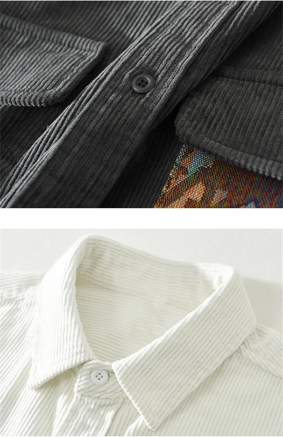 UIOKLMJH Men's Retro Outdoor Sports Long Sleeve Shirt Casual Literary Loose Patchwork Handsome Blouses with Pocket