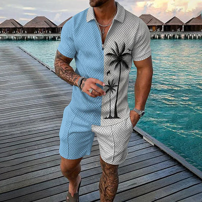 Coconut Tree Polo & Shorts Set