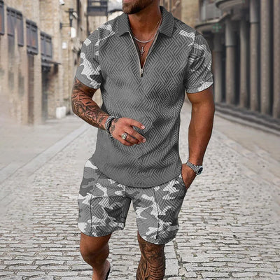 Camouflage Polo & Shorts Set
