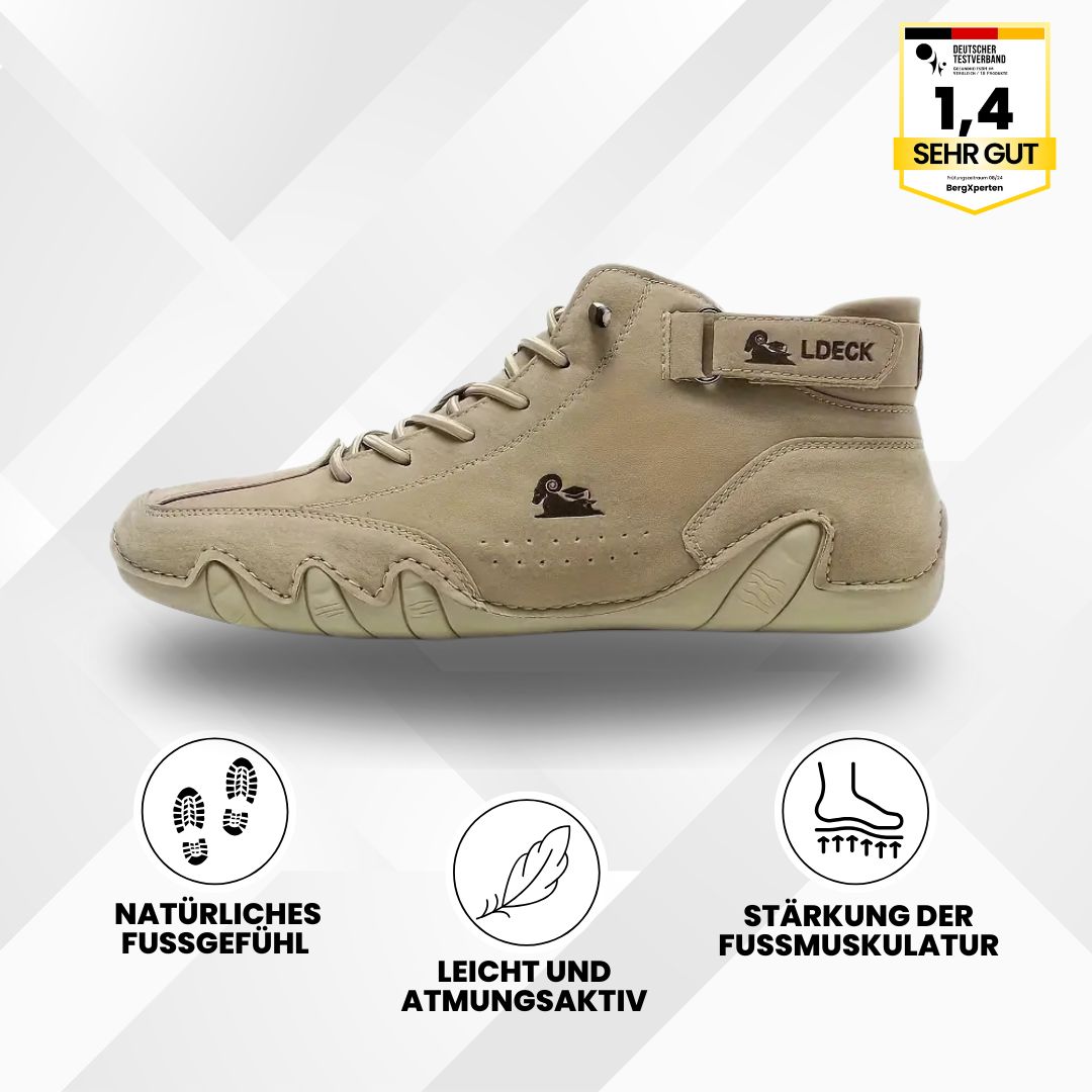 SolaceWalk™ - ergonomic, waterproof & pain-relieving leather barefoot shoe