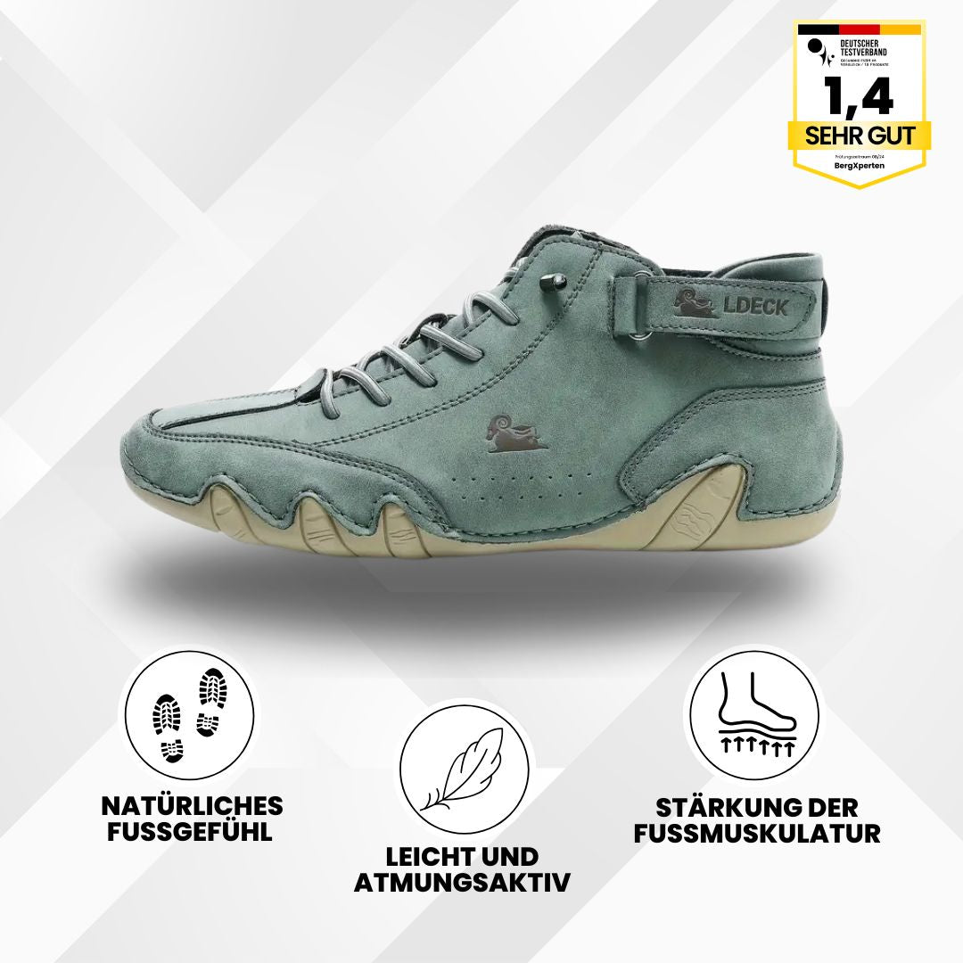 SolaceWalk™ - ergonomic, waterproof & pain-relieving leather barefoot shoe