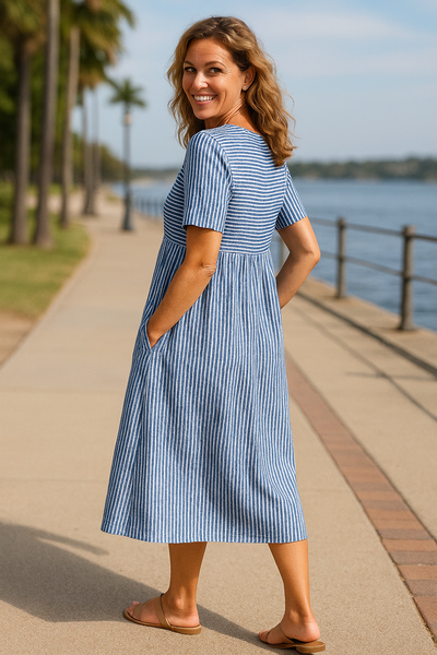 Louise™ | Striped Midi Dress