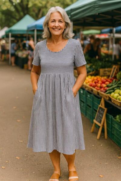 Louise™ | Striped Midi Dress