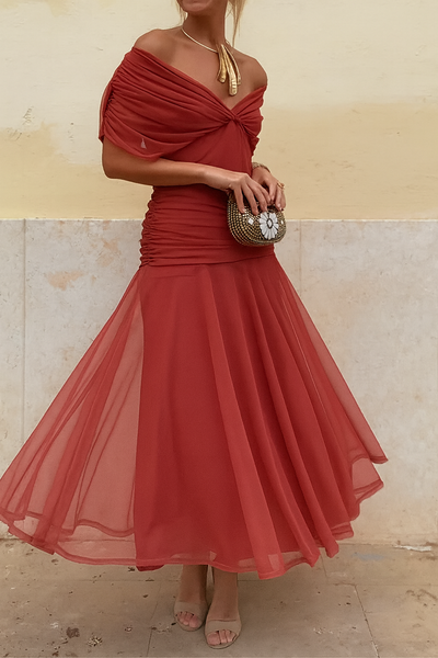 Isla Elegant Mesh Dress