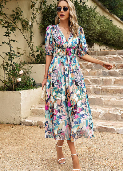 Flore Elegant Floral Dress