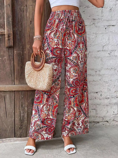 Olivia™ - Vintage Printed Wide-leg Trousers