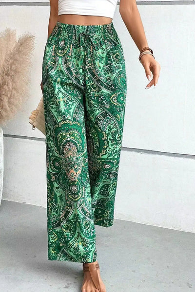 Olivia™ - Vintage Printed Wide-leg Trousers