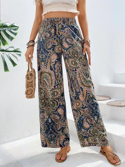 Olivia™ - Vintage Printed Wide-leg Trousers