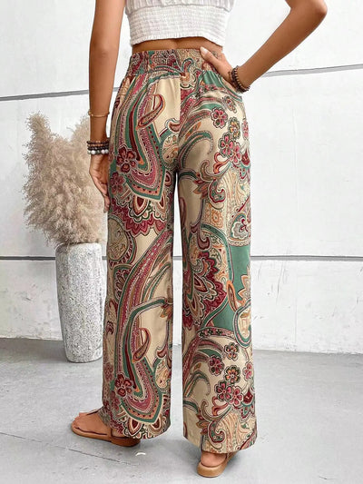 Olivia™ - Vintage Printed Wide-leg Trousers