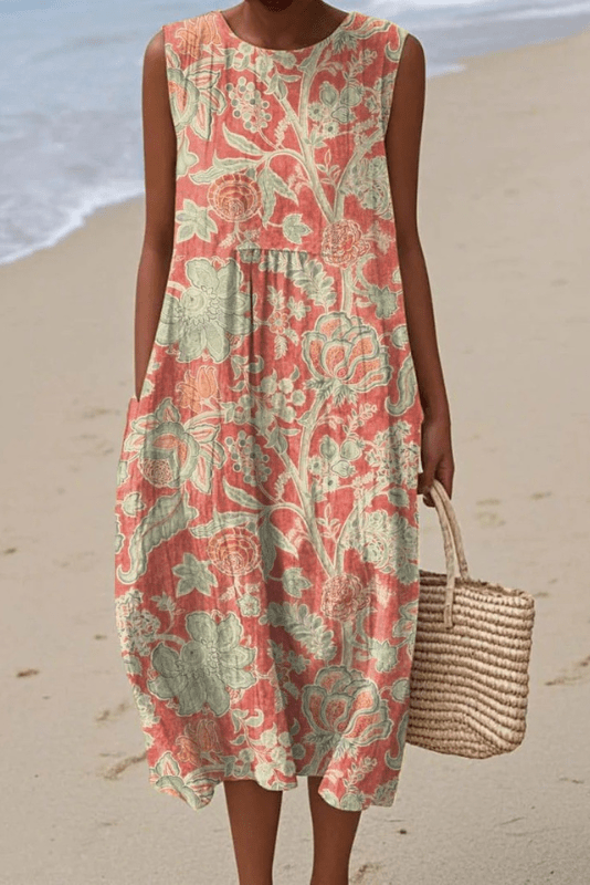 CORINA | The Coral Vine – Sleeveless Dress