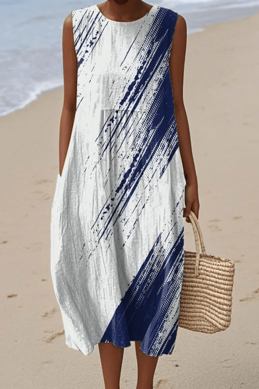THE OCEAN STROKE | Sleeveless Dress