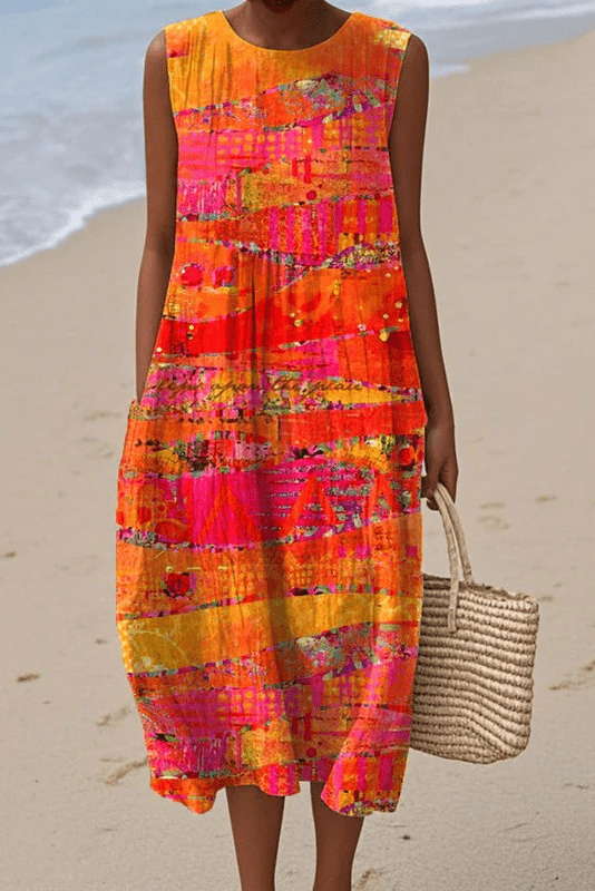 THE SUNSET MOSAIC | Sleeveless Dress