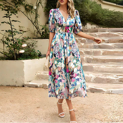 Everley | Vintage Lantern Sleeve Dress