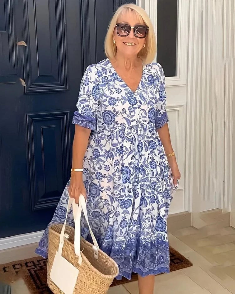 MEGAN | Elegant Floral Dress with a Breezy Vibe