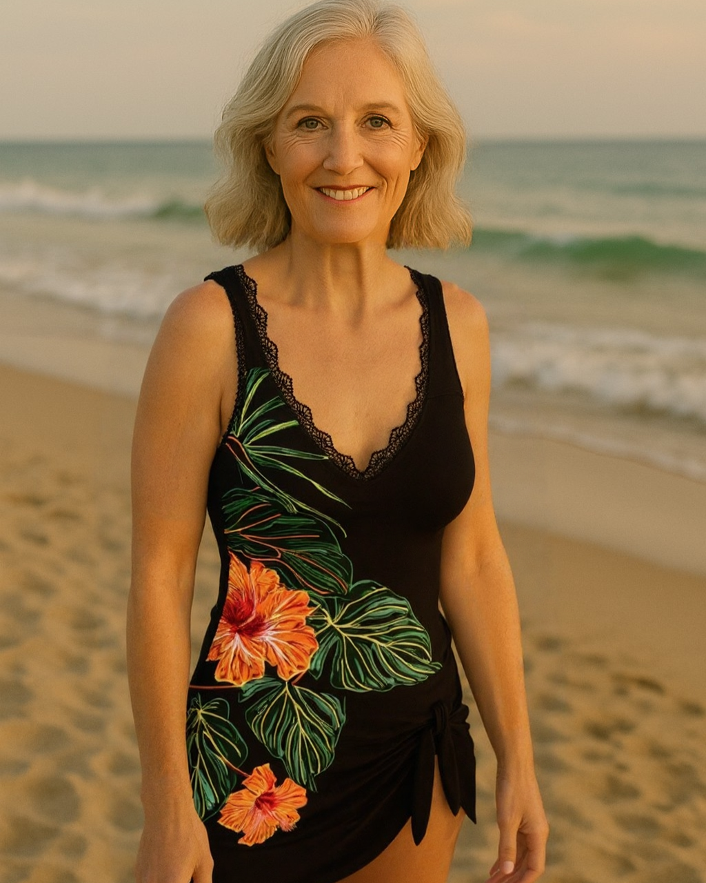 Gitte - Blomsterprint Swim Tankini