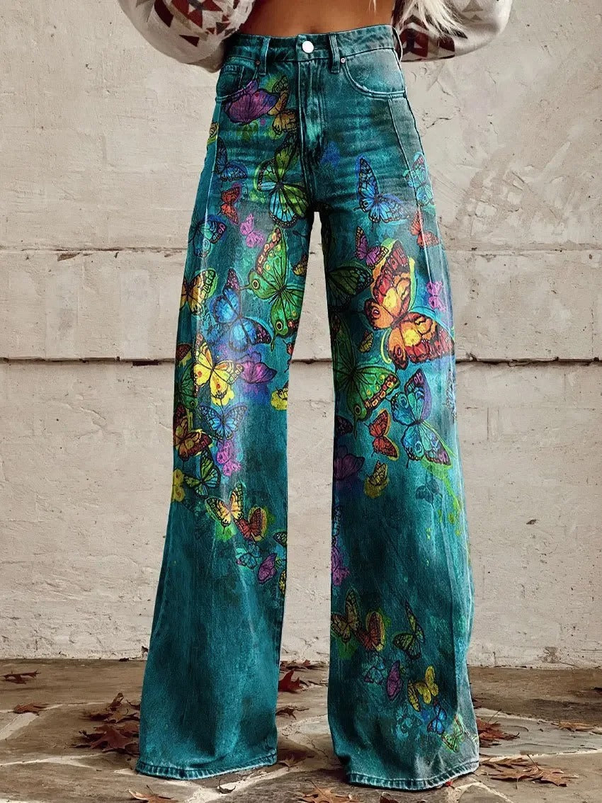 Olvy | High-Waisted Wide-Pants