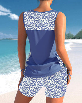 Sylvia - Tankini with Geometric Print