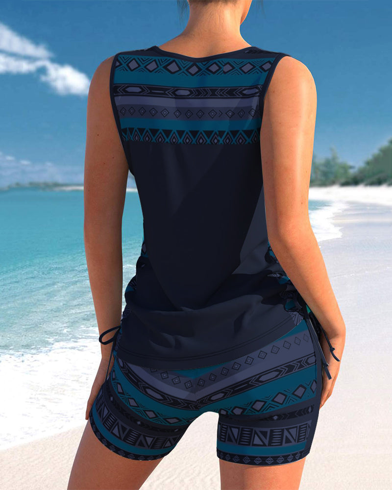 Sylvia - Tankini with Geometric Print