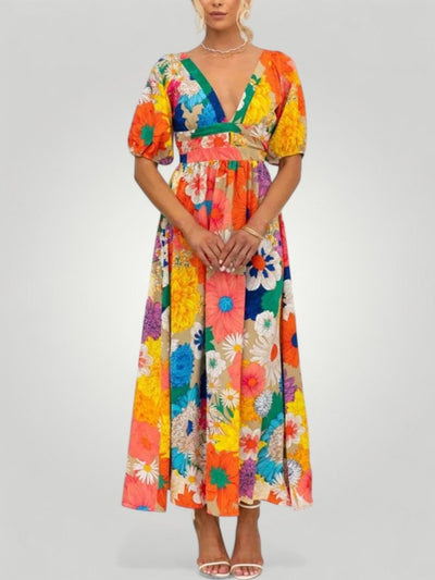 Amara Floral Pattern Dress for Elegant Occasions