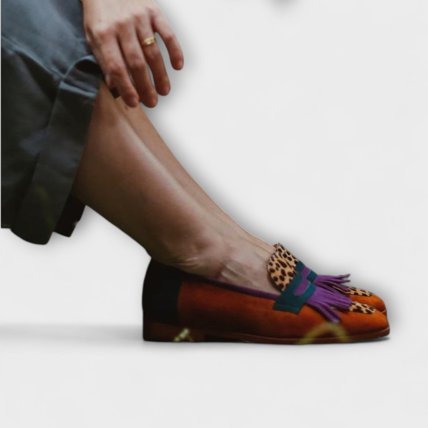 Fallon – Brown Leopard Loafer