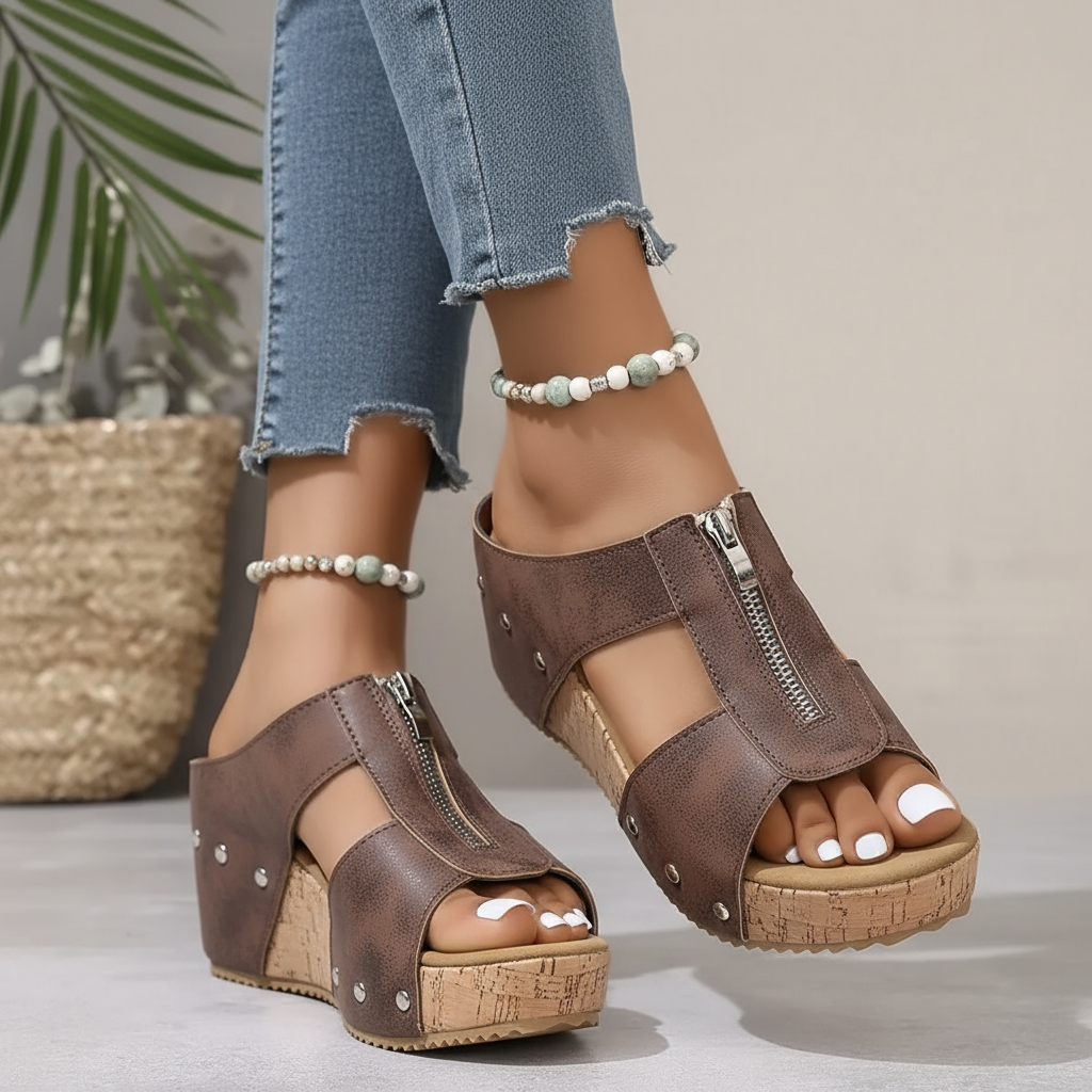 Laurelle™ | Stylish Wedge Sandals