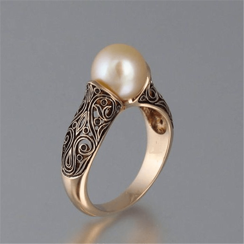 ABBY™ - Vintage Pearl Golden Ring