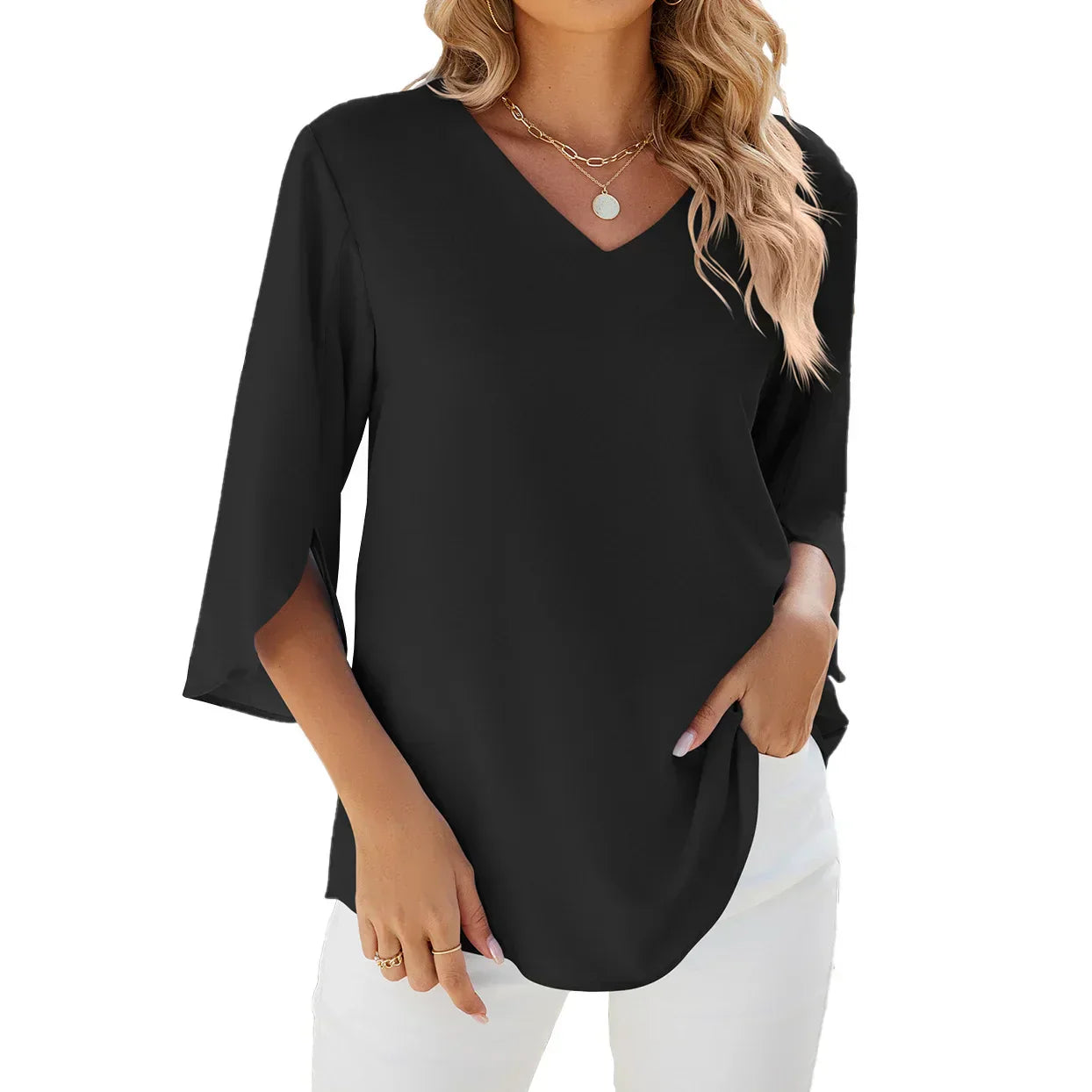 Esmira™ | V-neck blouse