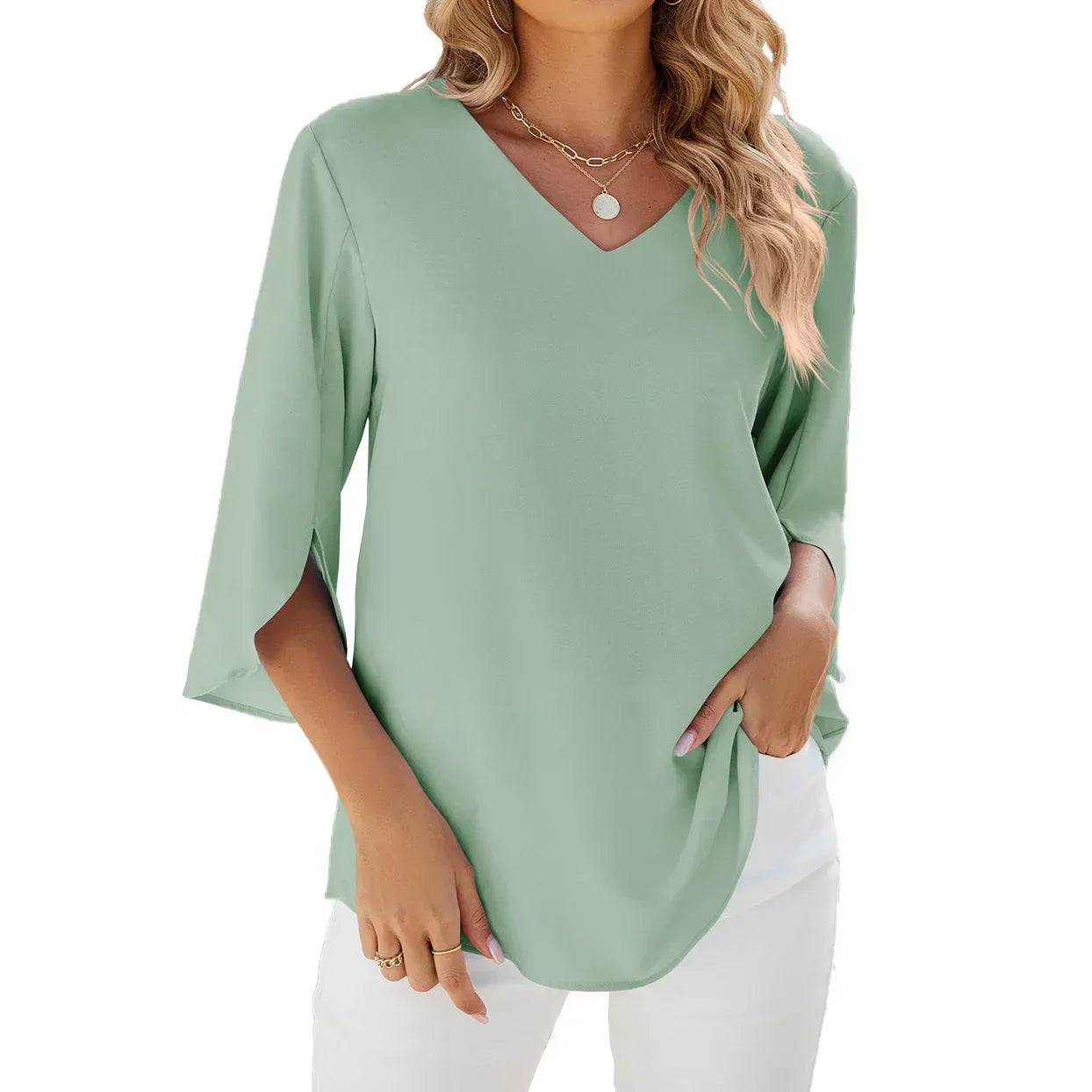 Esmira™ | V-neck blouse