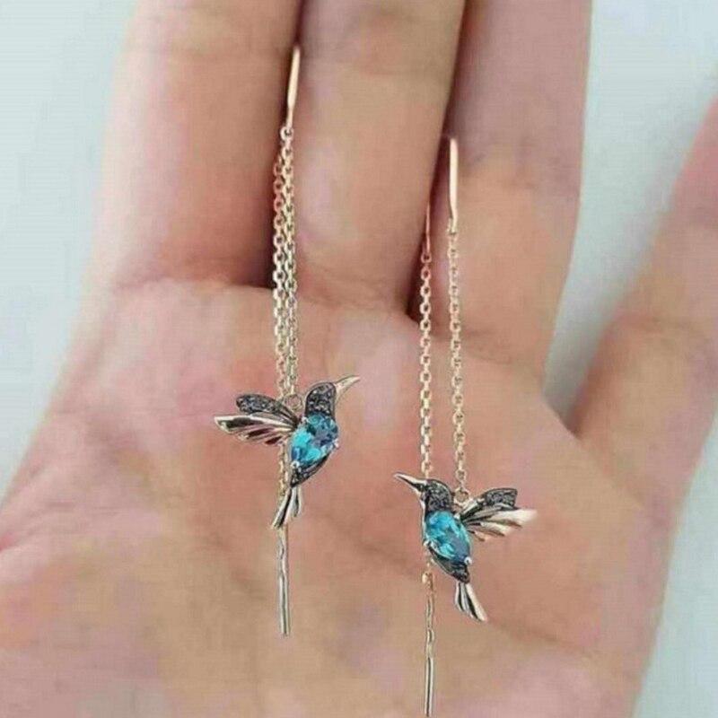 MARIA™ - Hummingbird Enamel and Zirconia Earrings
