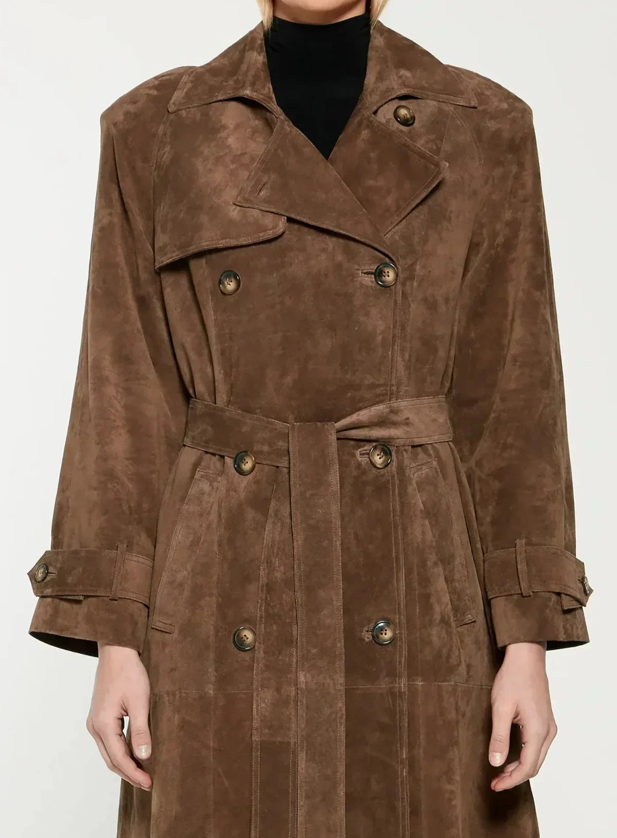 HARLOW | Trench coat in suede